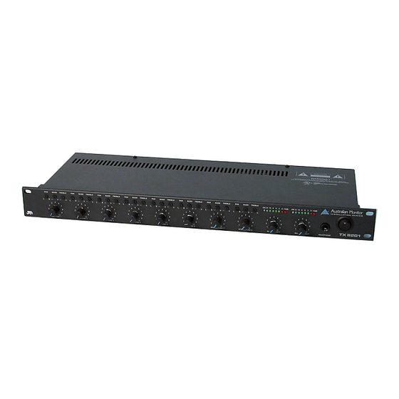 AUSTRALIAN MONITOR TX8201 Operating Manual