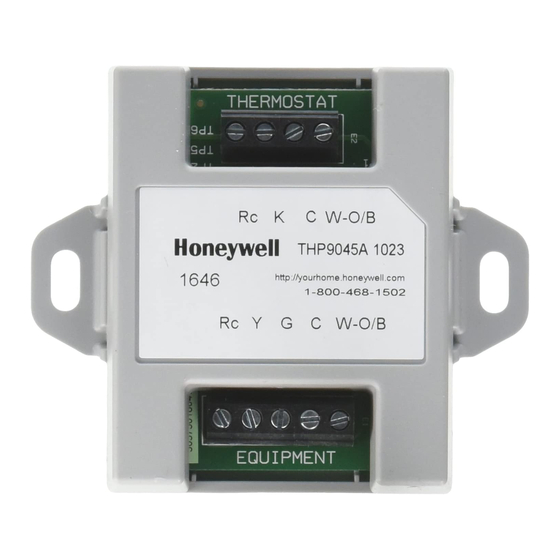 Honeywell THP9045 Installation Instructions Manual