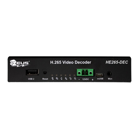 Z3 Technology Z3-HE265-DEC User Instructions