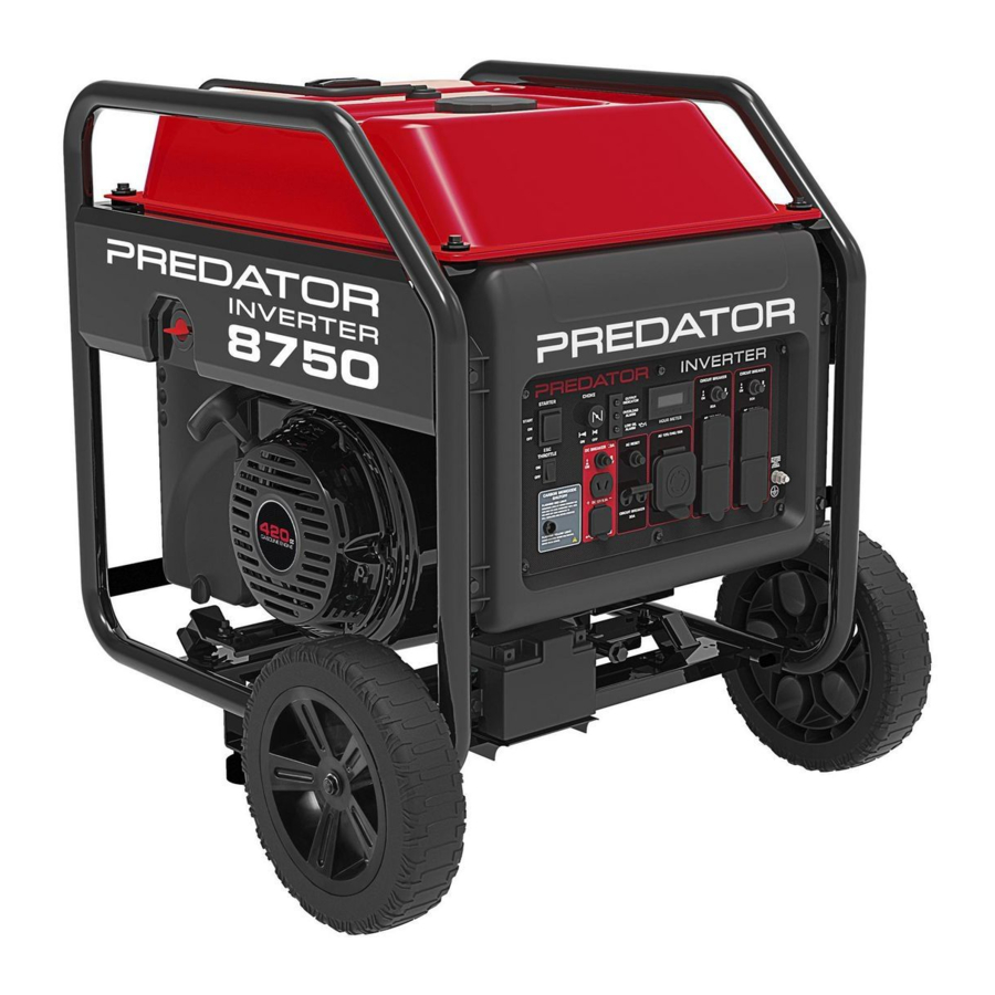Predator 8750 Watt, 57480 - Inverter Generator Manual