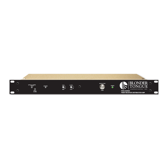 Blonder tongue FRRA-S4A-860-43P Instruction Manual