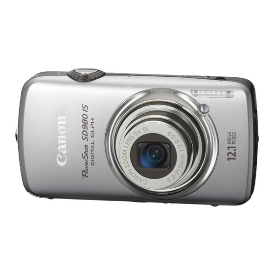 Canon Powershot SD980 IS Digital Elph Manuals