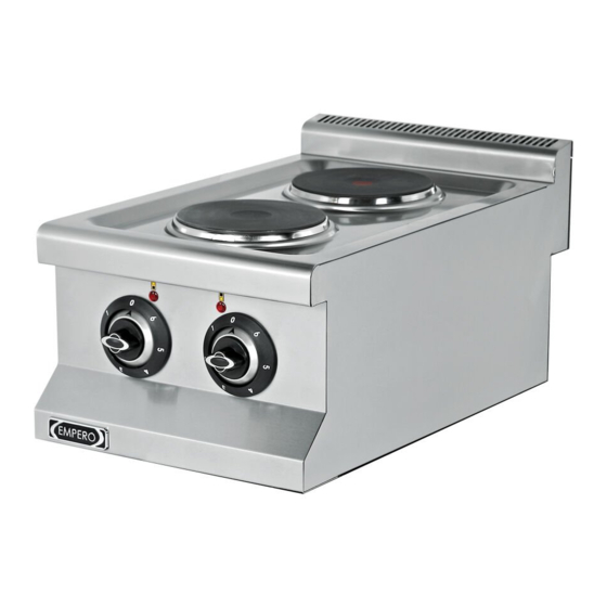 User Manuals: EMPERO EMP.6KE010 Hot Plate Range