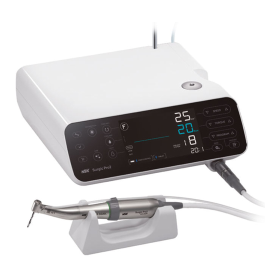 NSK Surgic Pro2 Quick Operation Manual