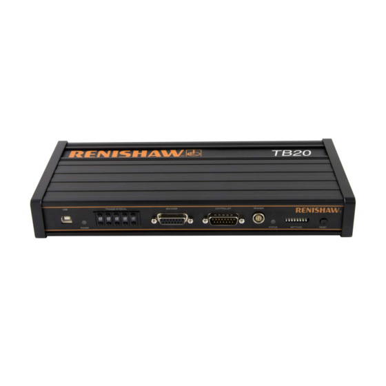 Renishaw TB20 Manual