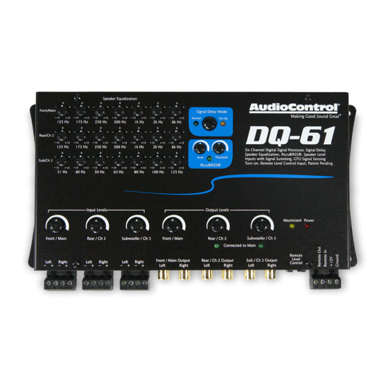 AudioControl DQ-61 Manual