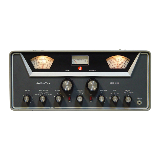 Hallicrafters SX-122 Operating And Service Instructions