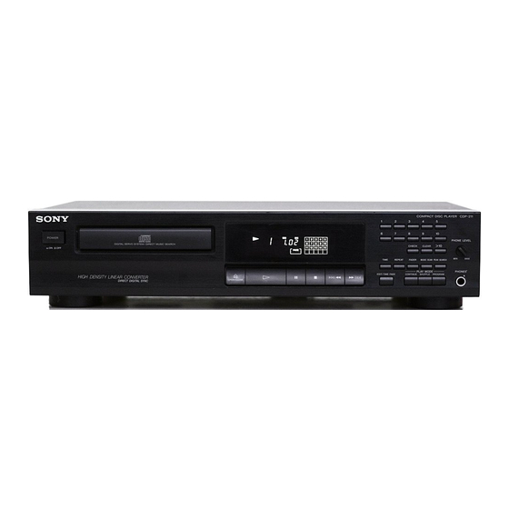 Sony CDP-211 Service Manual