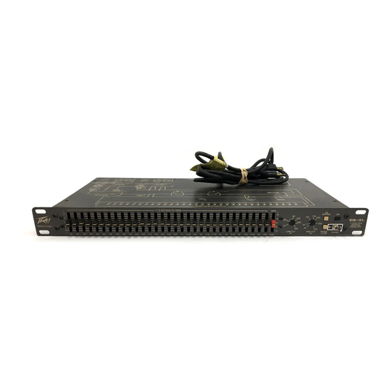 Peavey EQ 31 Operating Manual