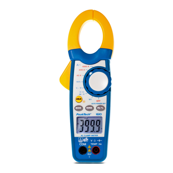 PeakTech 1610 Operation Manual