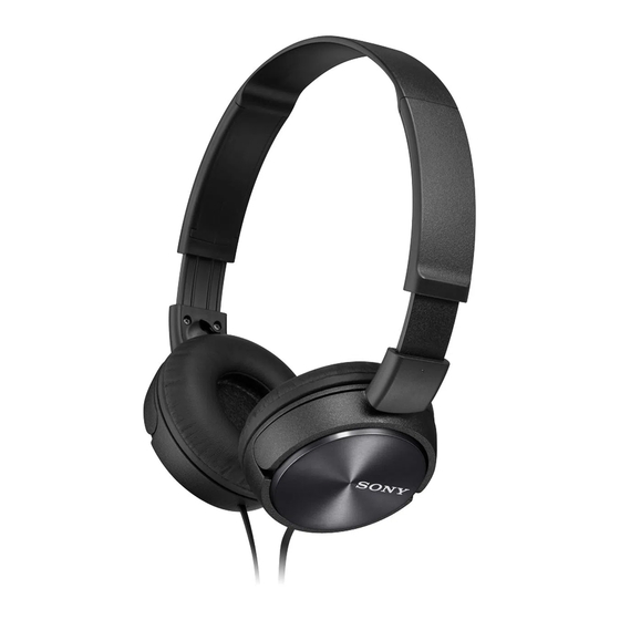 Sony MDR-ZX310AP Operating Instructions