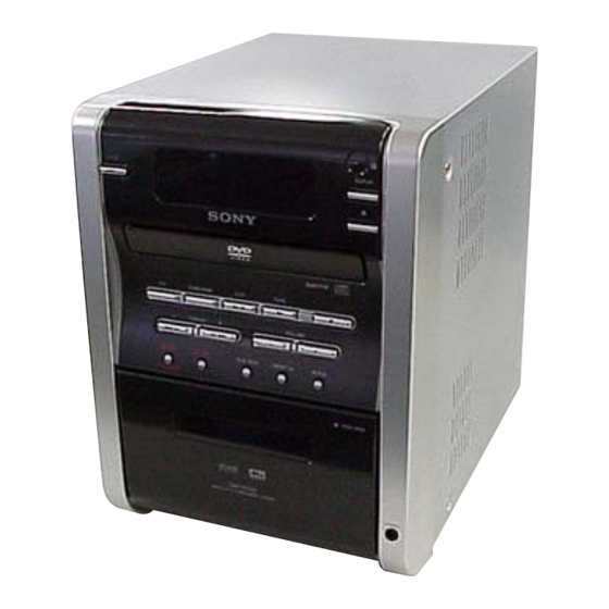Sony HCD-DV2D - Dvd / Reciever Component Manuals