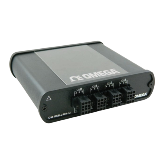 Omega OM-USB-2404-UI User Manual