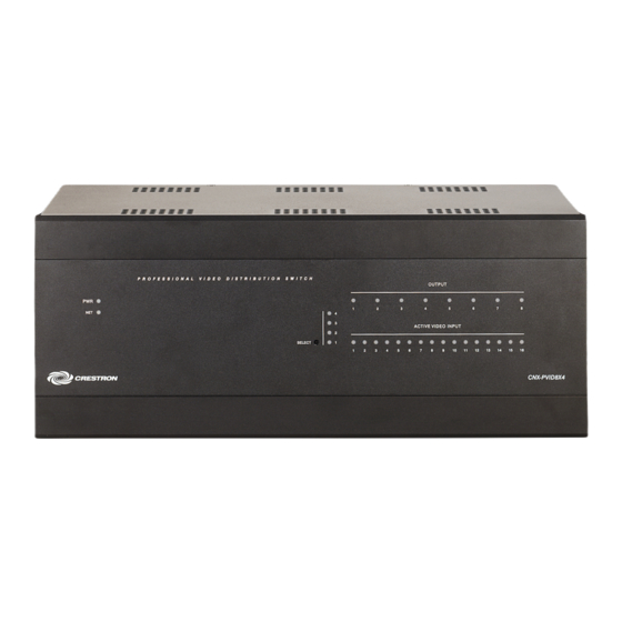 Crestron CNX-PVID8x4 Operation Manual