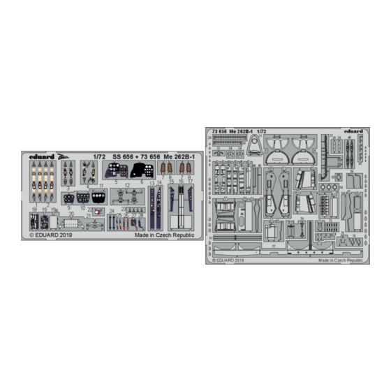 Eduard Me 262B-1 Quick Start Manual