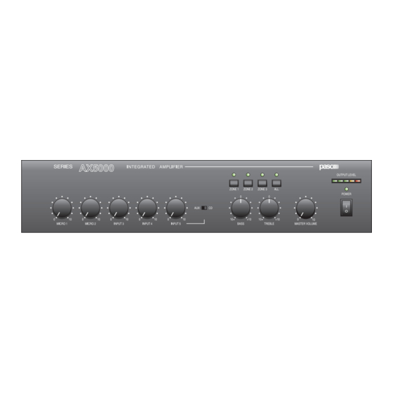 Paso 5000 Series Professional Amplifier Manuals
