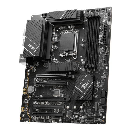 MSI PRO B760-P DDR4 II User Manual