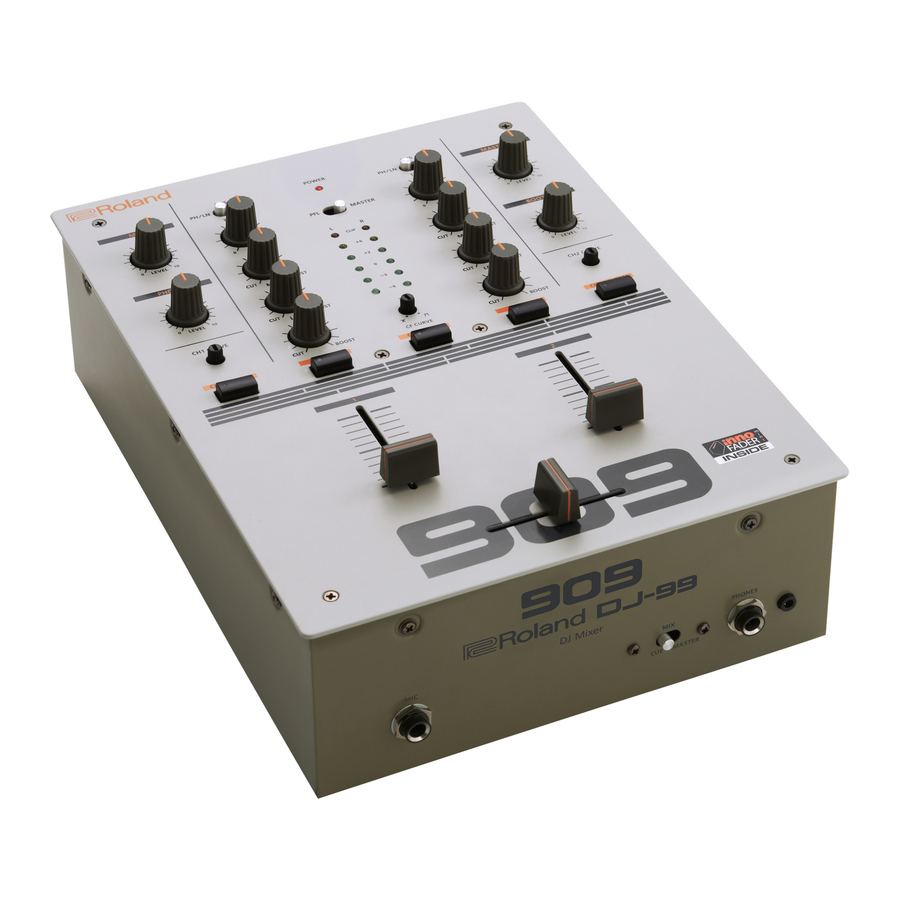 Roland DJ-99 - DJ Mixer Manual