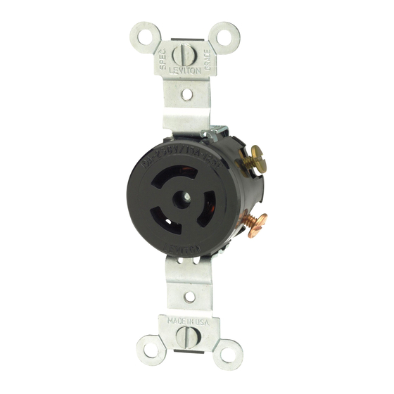 Leviton black & white 7582 Installation Instructions