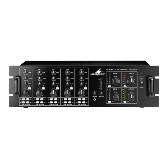 Monacor PA-4040 Instruction Manual