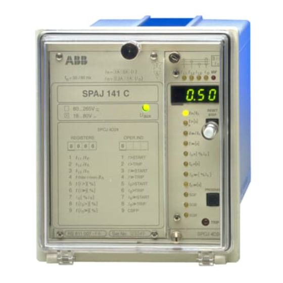 ABB SPAJ 141 C User Manual And Technical Description