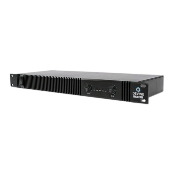 Devine D Series User Manual