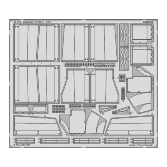 Eduard Jagdtiger fenders Manual