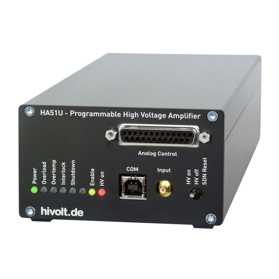 hivolt HA51U-3B2 Operating Manual