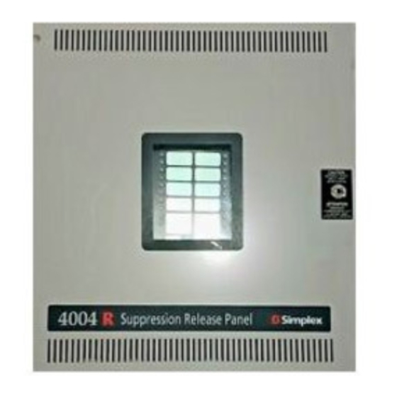 Simplex 4004R Installation, Programming And Operating Instructions