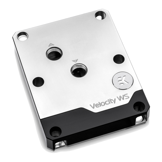 ekwb EK-Velocity WS Series Installation Manual