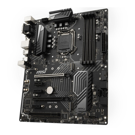 MSI Z370 TOMAHAWK Quick Start Manual