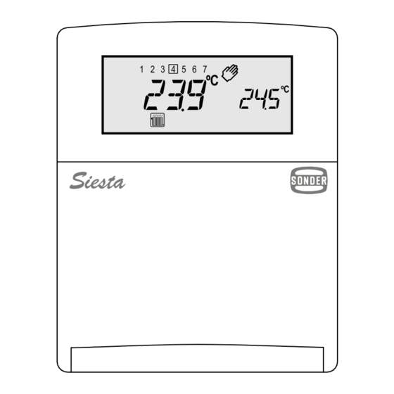 Sonder Siesta CRX RD Radiante Thermostat Manuals