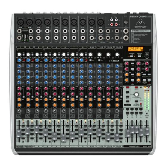 Behringer ULTRALINK ULM200USB Quick Start Manual