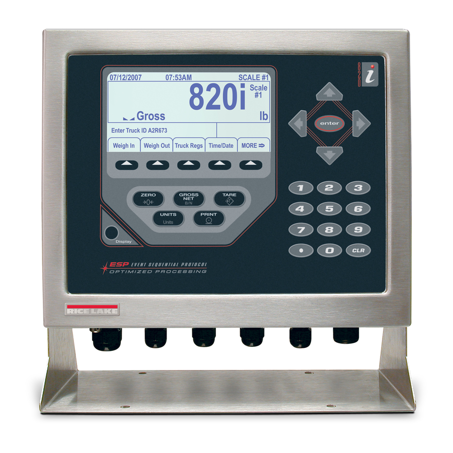 Rice Lake 820i Installation Instructions Manual