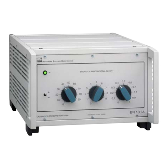HBM BN100A Operating Manual