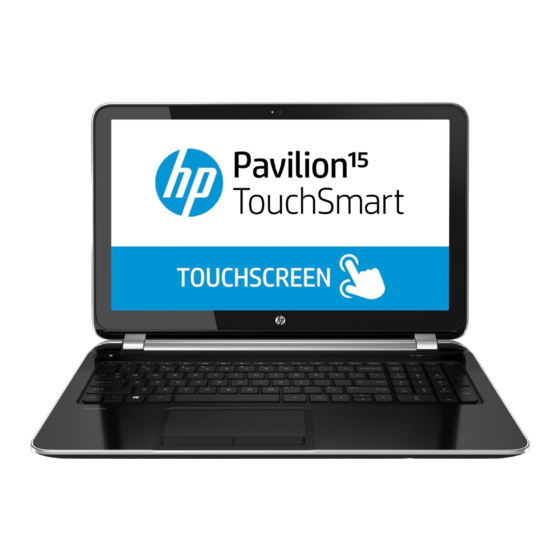 HP Pavilion TouchSmart 15 Maintenance And Service Manual