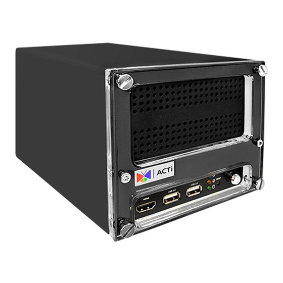 ACTi ENR-220P Quick Installation Manual