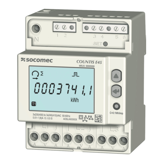 socomec COUNTIS E45 Instruction Manual