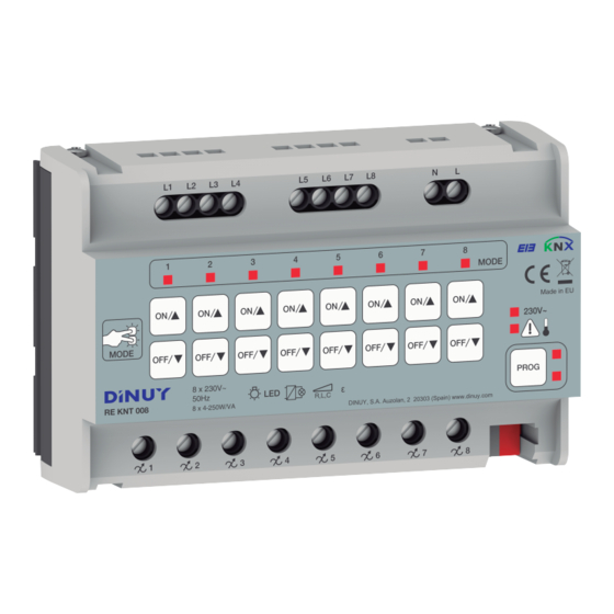 DINUY KNX RE KNT 008 Instruction Manual