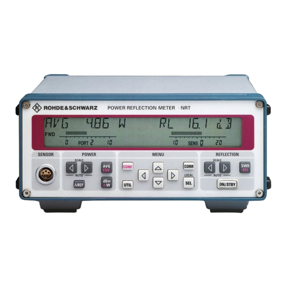 Rohde & Schwarz NRT 1080.9506.02/.62 Manuals