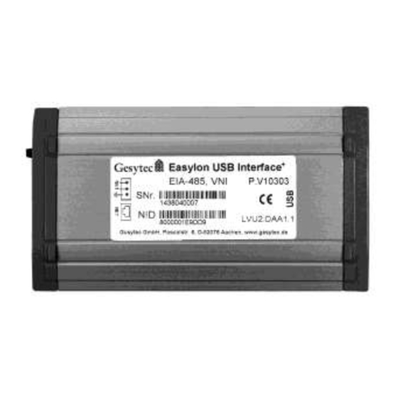 Gesytec Easylon P.V1 303 Series Mounting Instructions