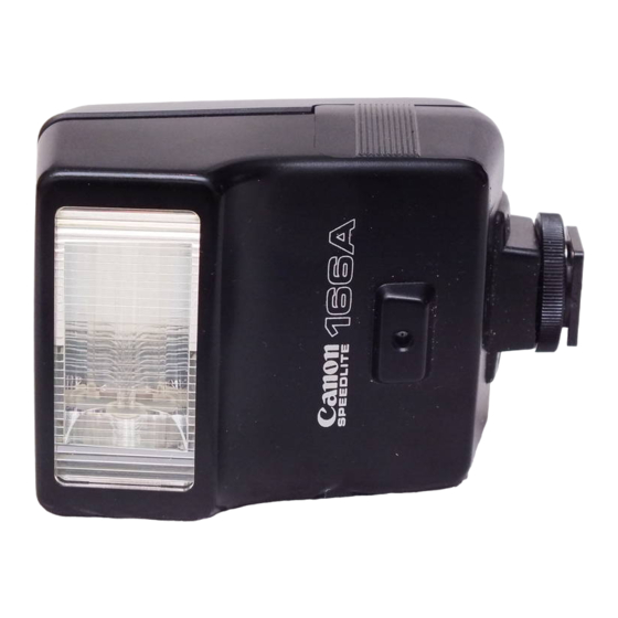 Canon Speedlite 166 A Instructions Manual