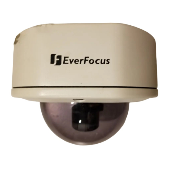 User Manuals: EverFocus EHD Series Color Dome Camera