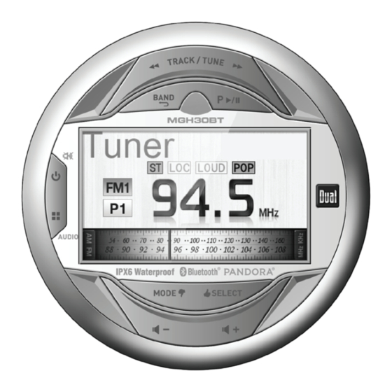 Dual MGH30BT Installation & Owner's Manual