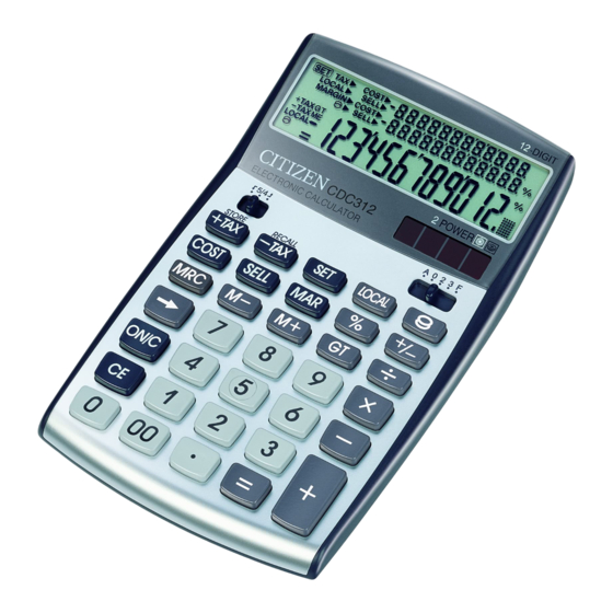 Citizen CDC-312 Quick Start Manual