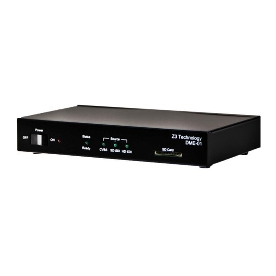 Z3 Technology Z3-DME-01 User Instructions