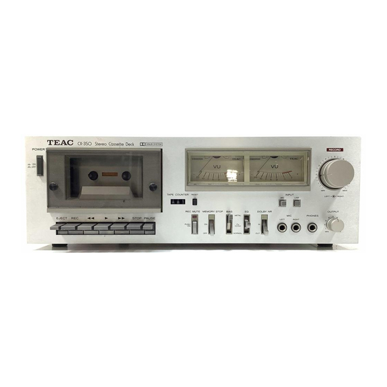 Teac CX-351 Service Manual