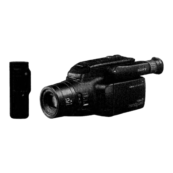 Sony Handycam Video8 CCD-FXT30V Service Manual