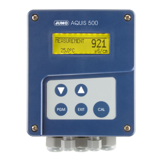 JUMO AQUIS 500 CR Operating Instructions Manual