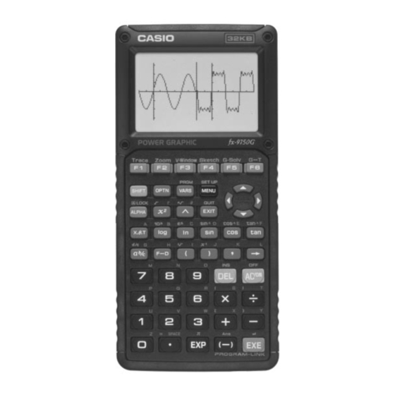 Casio fx-9750G Operation, Service Manual & Parts List